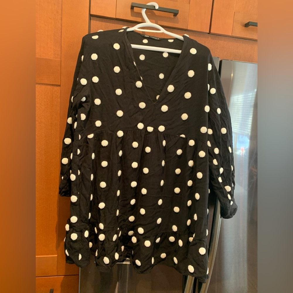 Zara mini polka dot dress